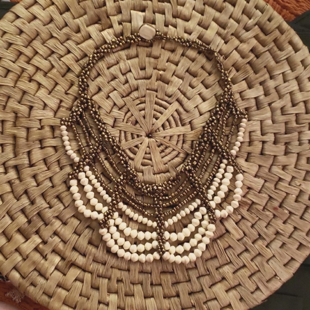 Noonday Paper Bead Brass Necklace